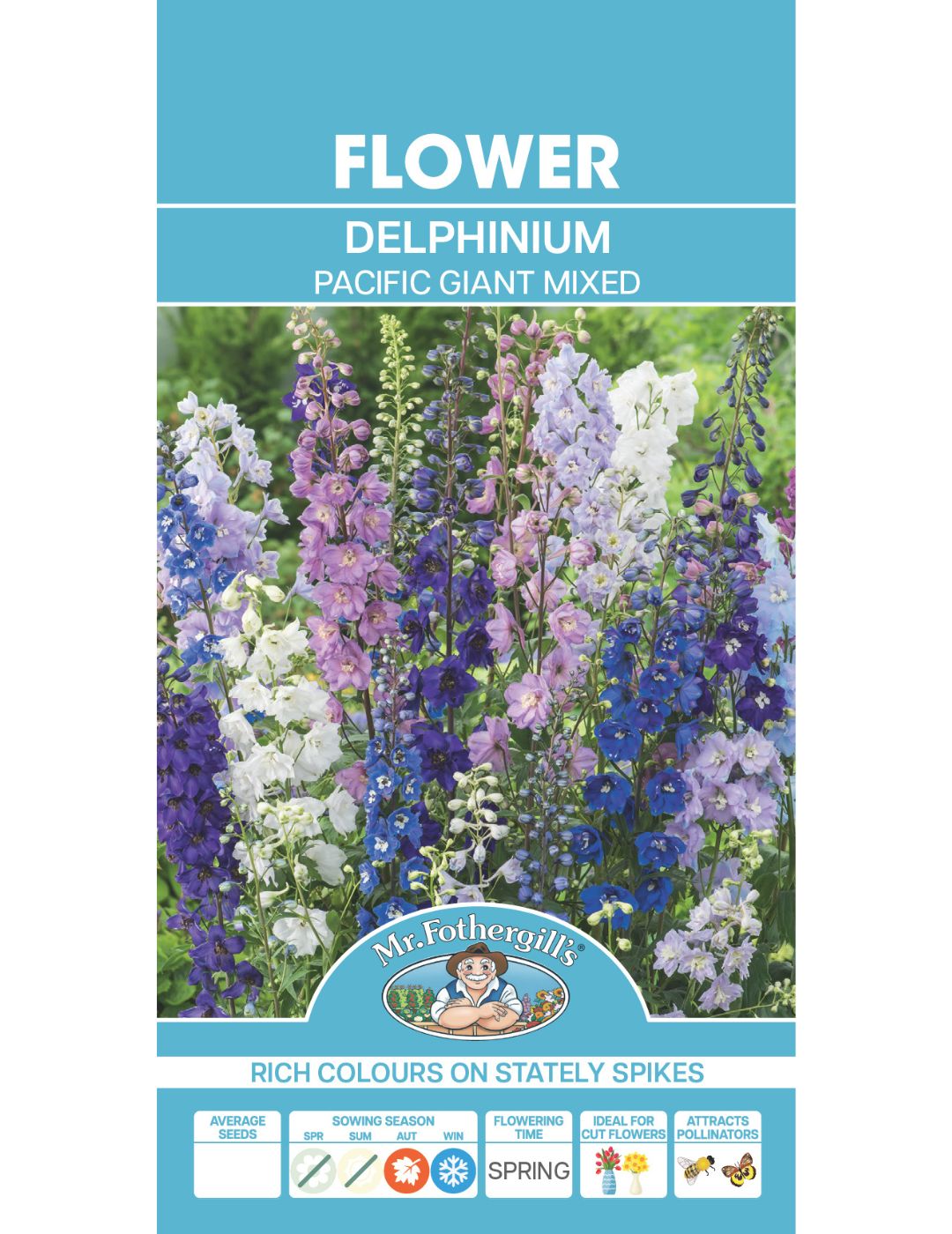 Delphinium Pacific Giant Seed Mix