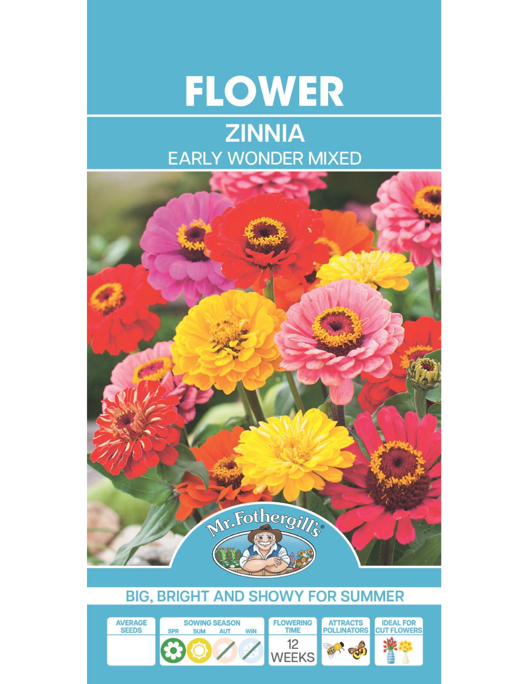 Zinnia Early Wonder Mixed Seeds