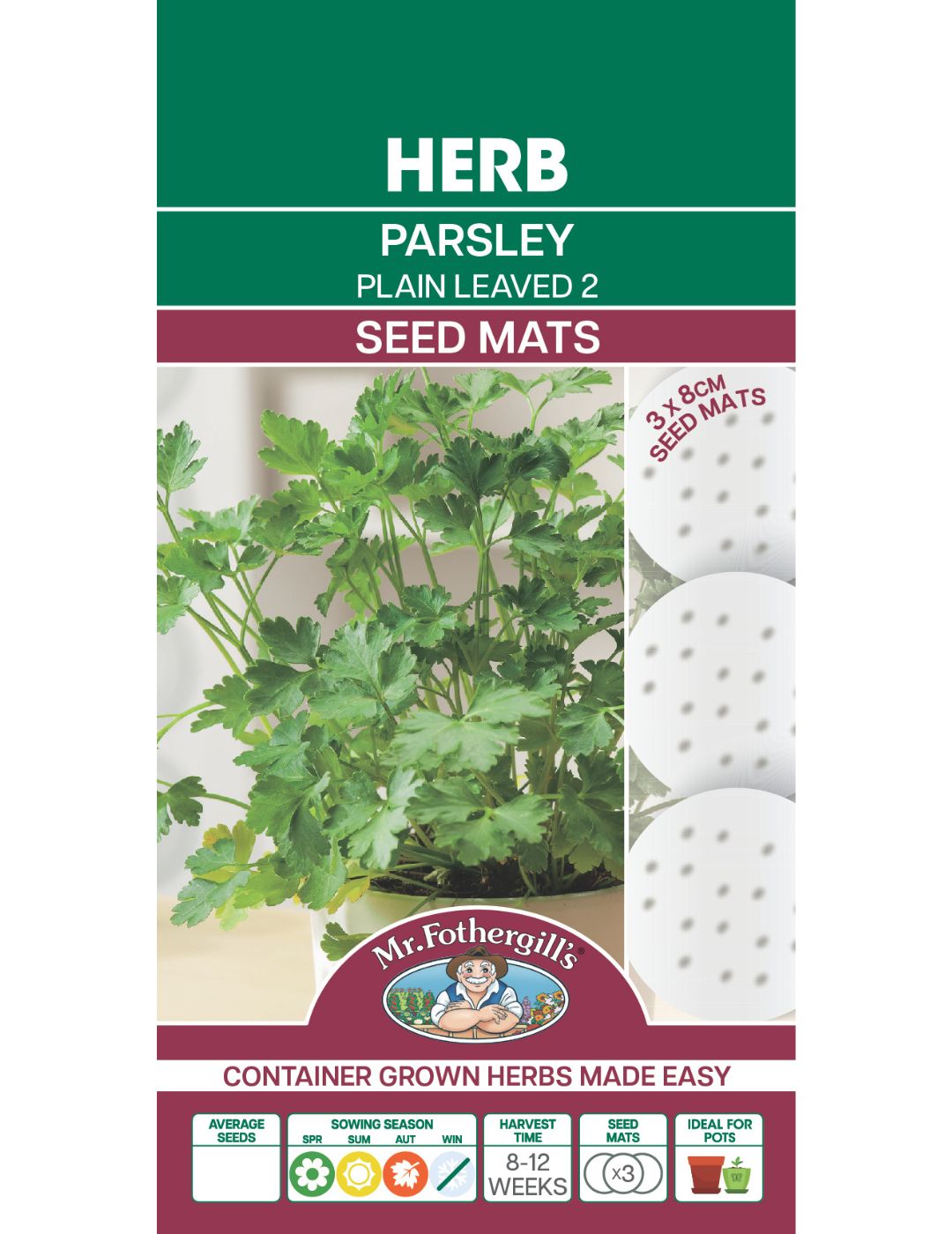 Parsley Plain Leaved Seed Mat