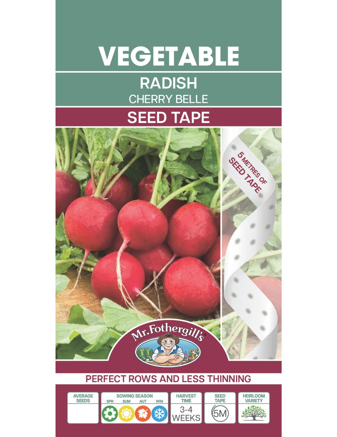 Radish Cherry Belle Seed Tape