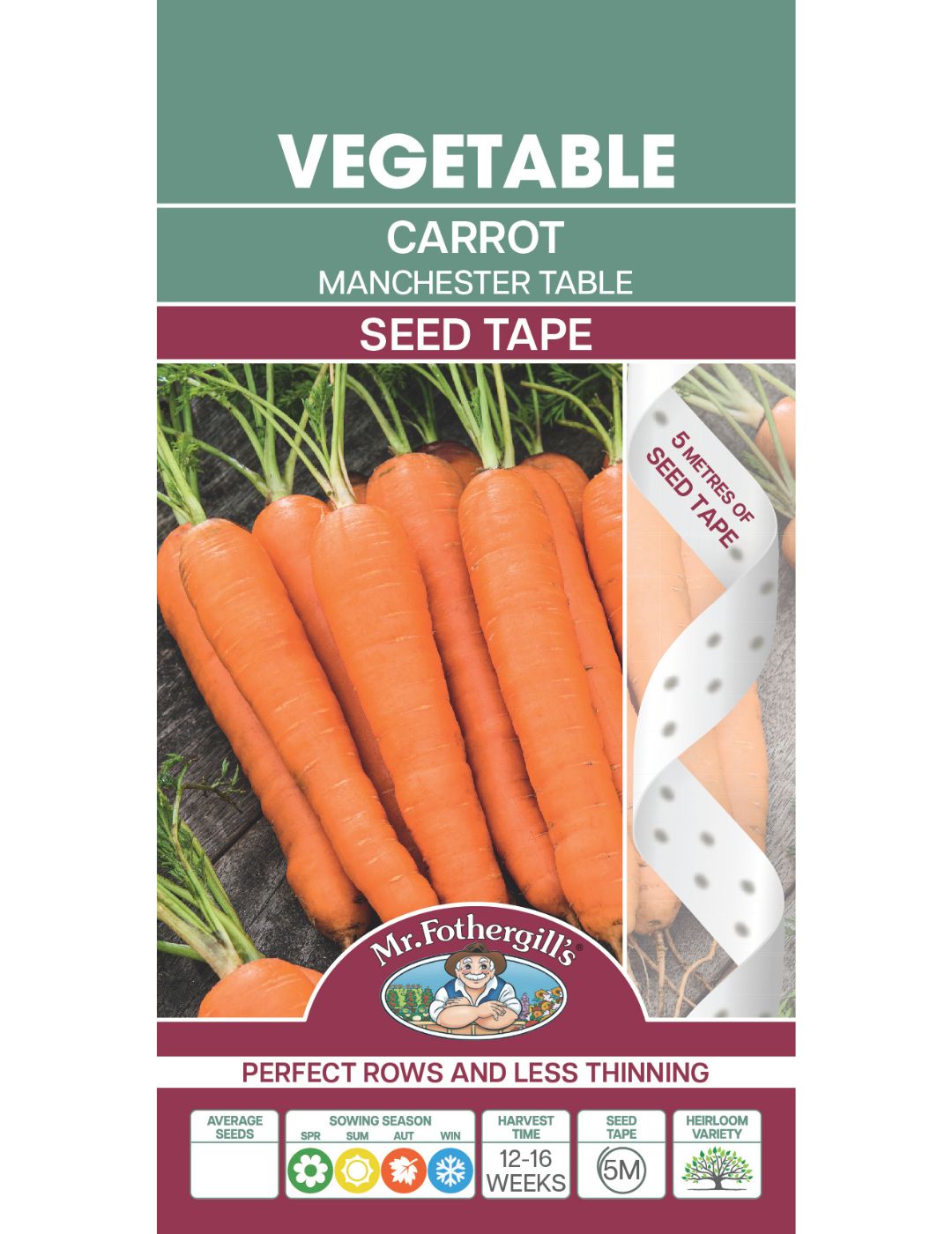 Carrot Manchester Table Seed Tape