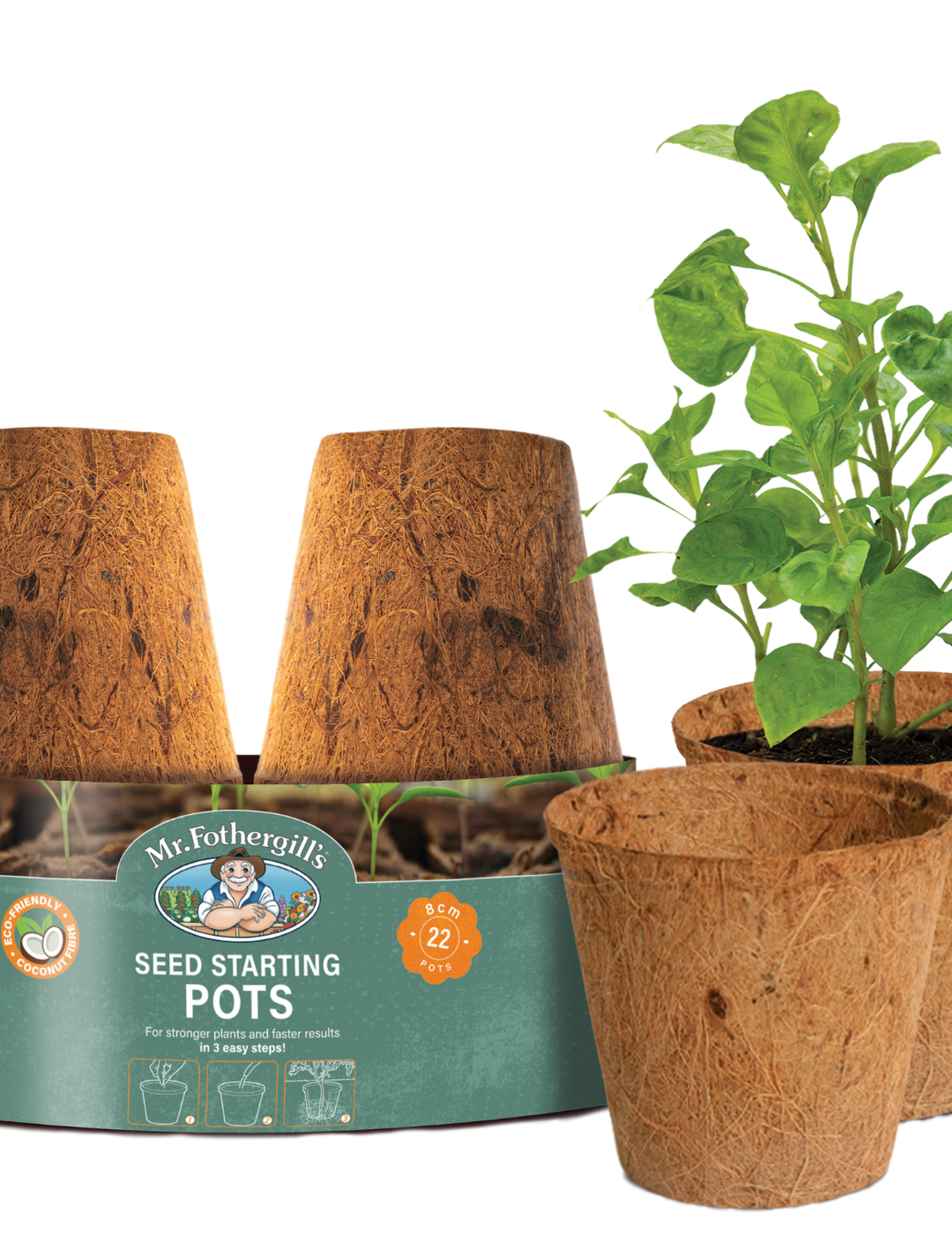 Mr Fothergill's 8cm Coco Fibre Pot (22 Pots)