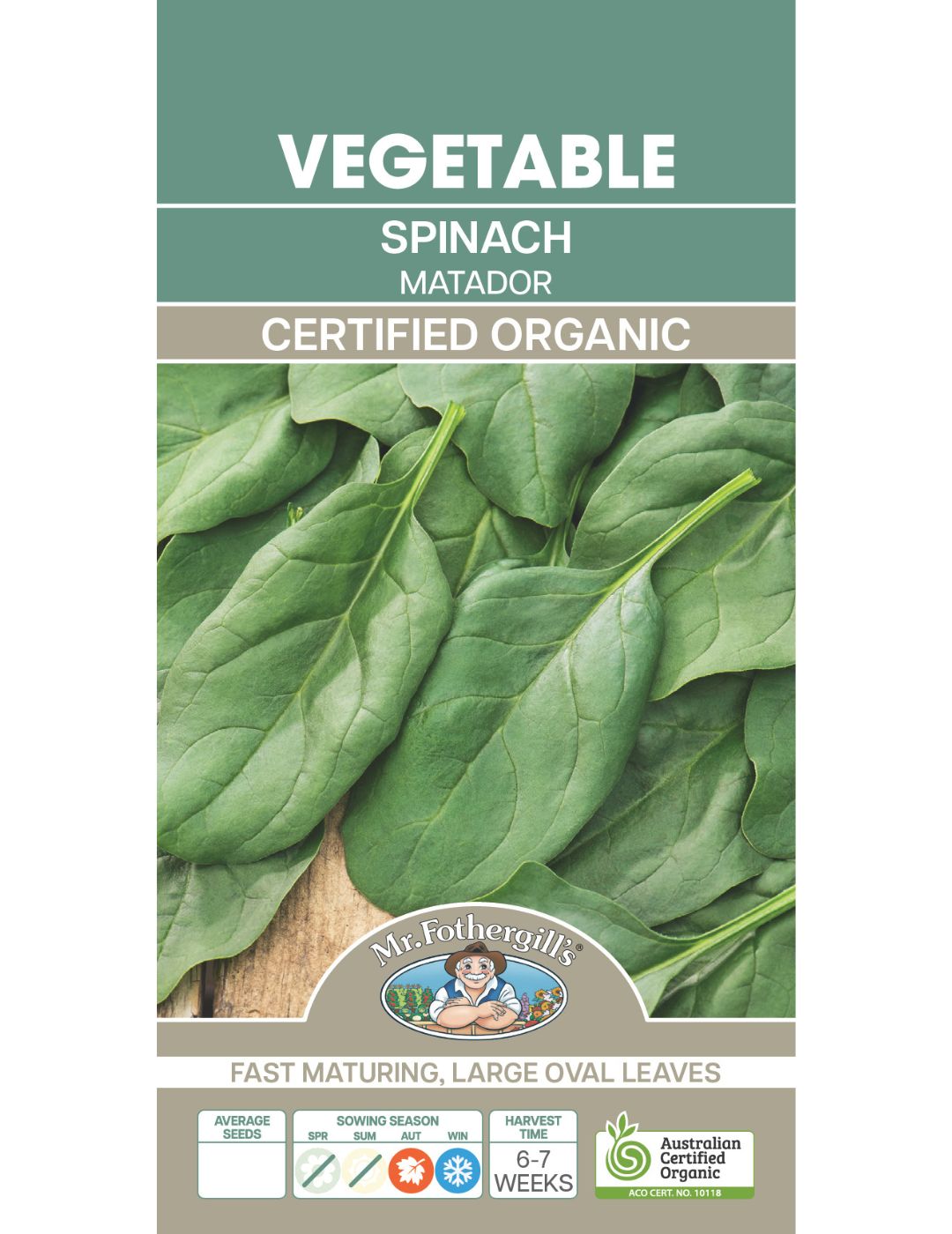 Matador Spinach Organic Seeds