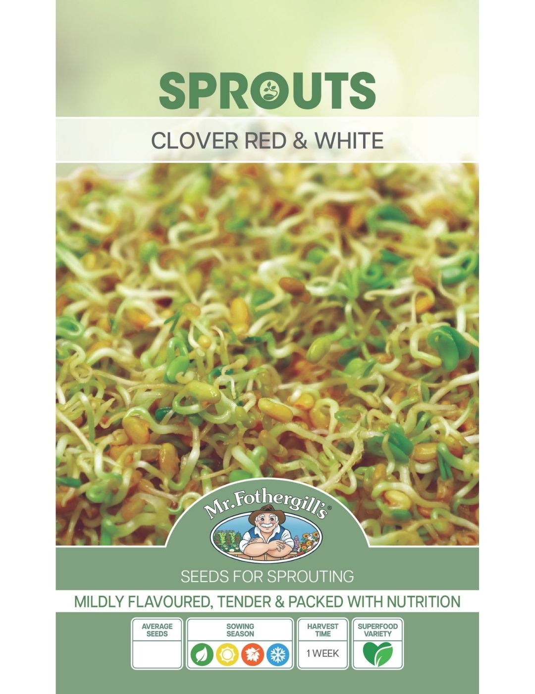 Sprouts Alive Clover Red & White