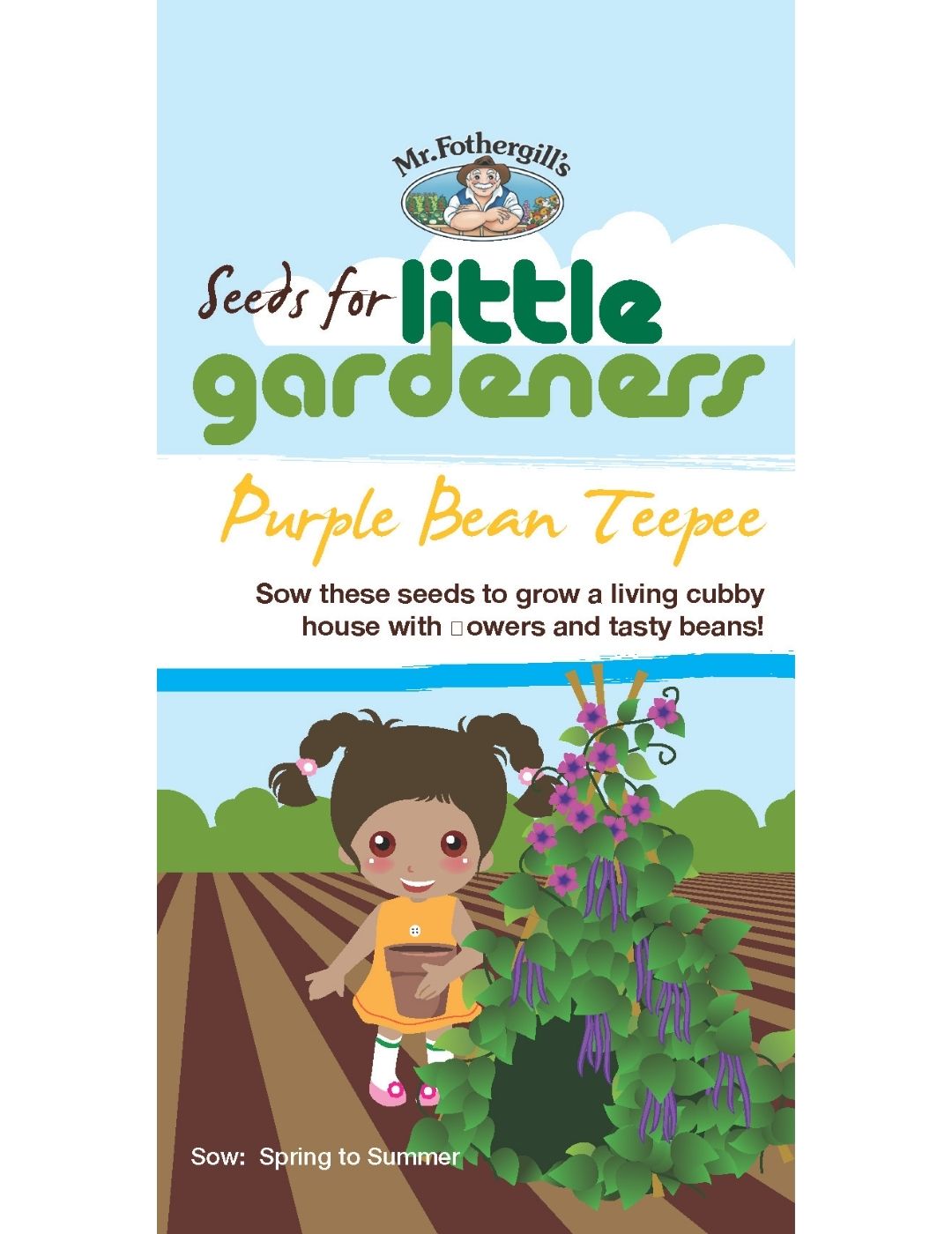 Little Gardeners - Purple Bean Teepee