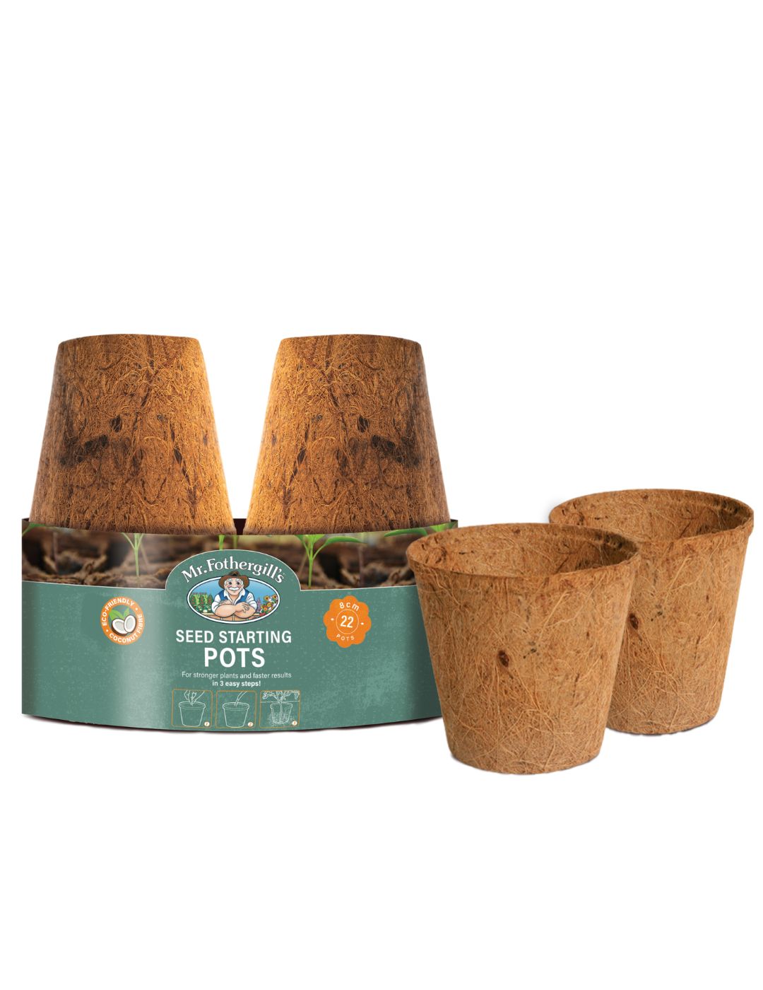 Mr Fothergill's 8cm Coco Fibre Pot (22 Pots)