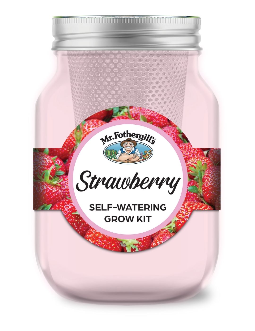 Self Watering Mason Jar - Strawberry Temptation