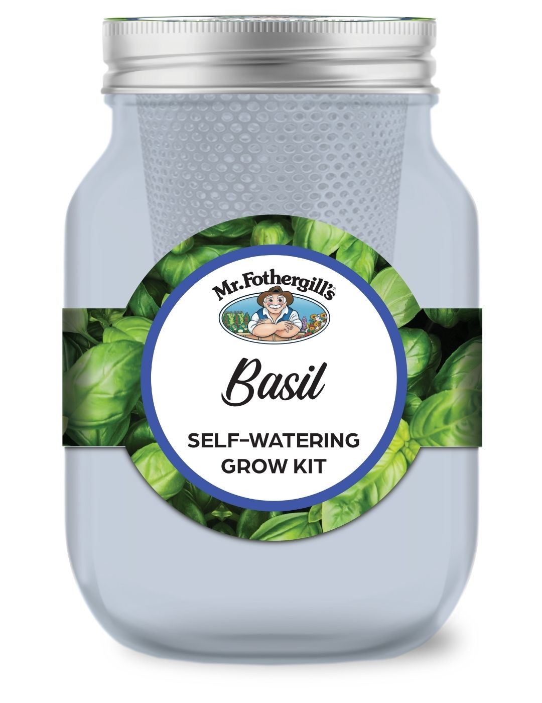 Self Watering Mason Jar - Basil Sweet