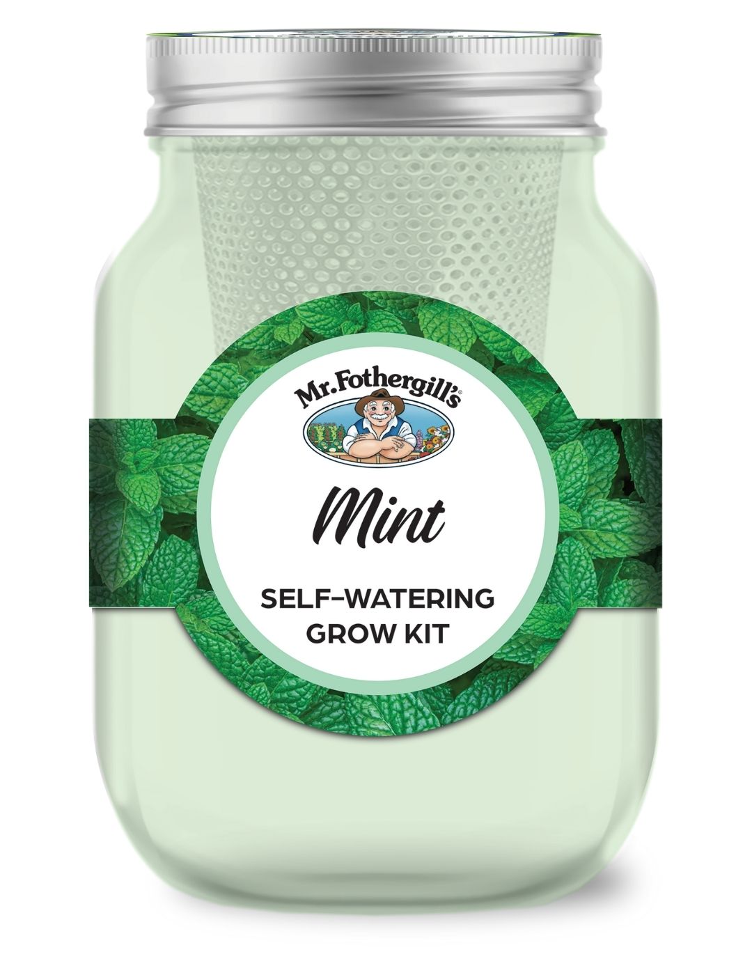 Self Watering Mason Jar - Mint Spearmint