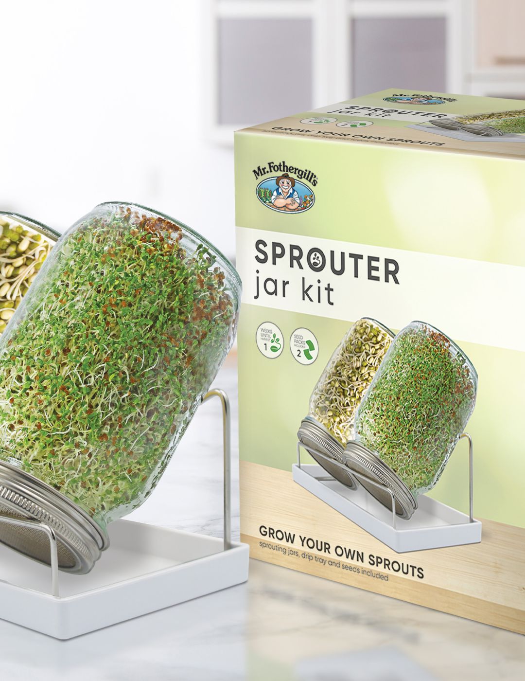 Mr Fothergill's Twin Sprouter Jar Grow Kit