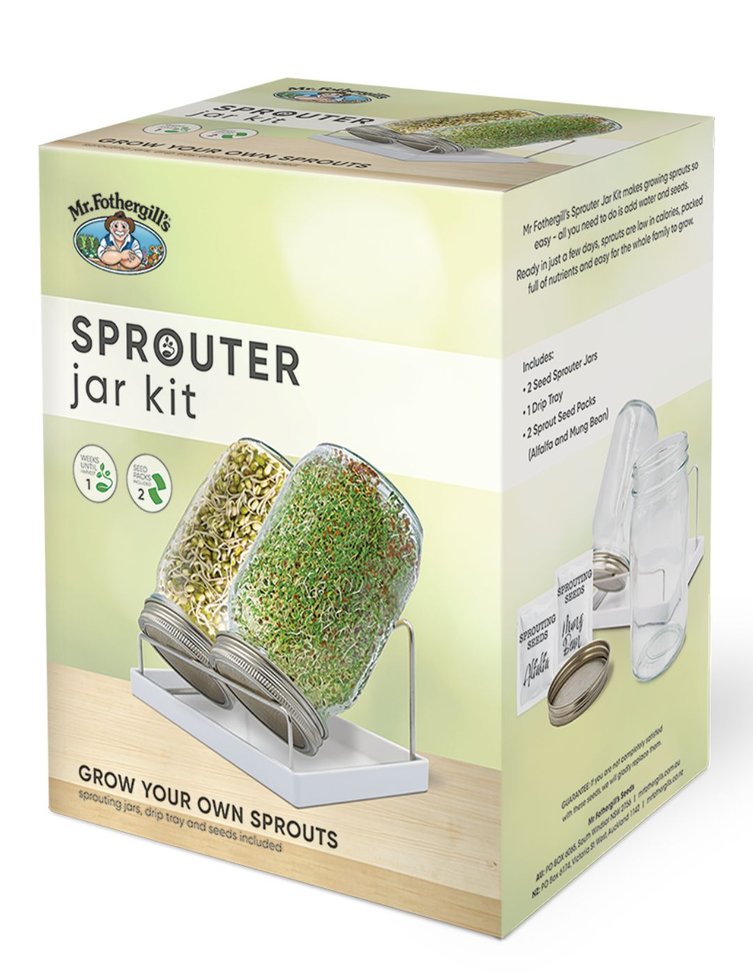 Mr Fothergill's Twin Sprouter Jar Grow Kit