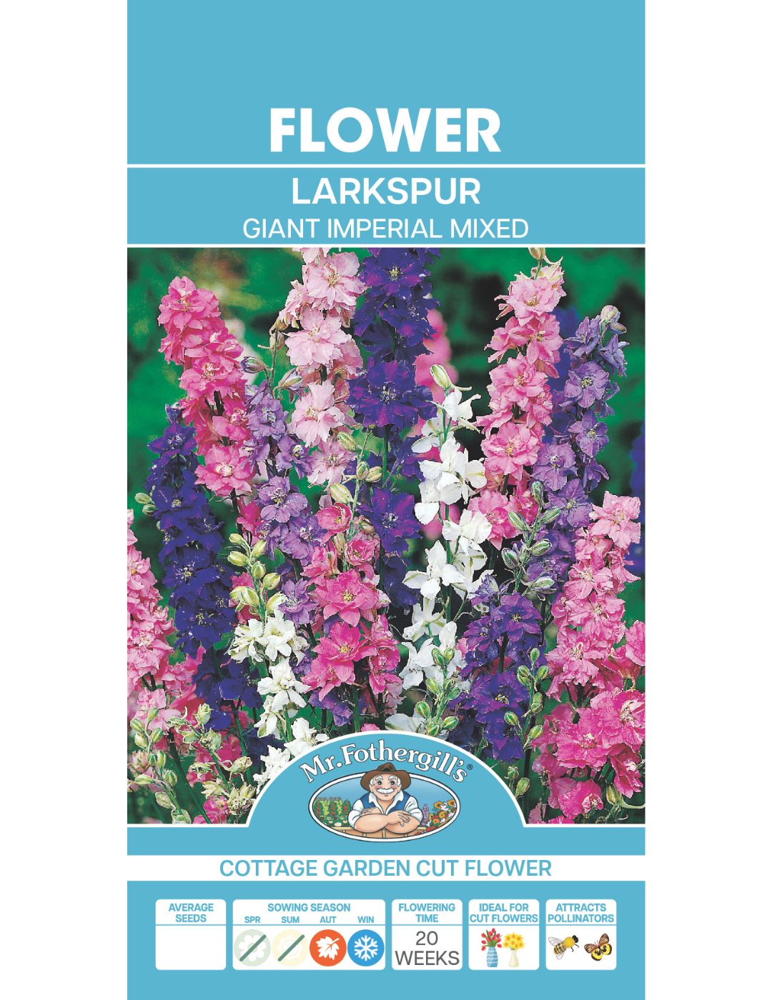 Larkspur Giant Imperial Mixed Seeds