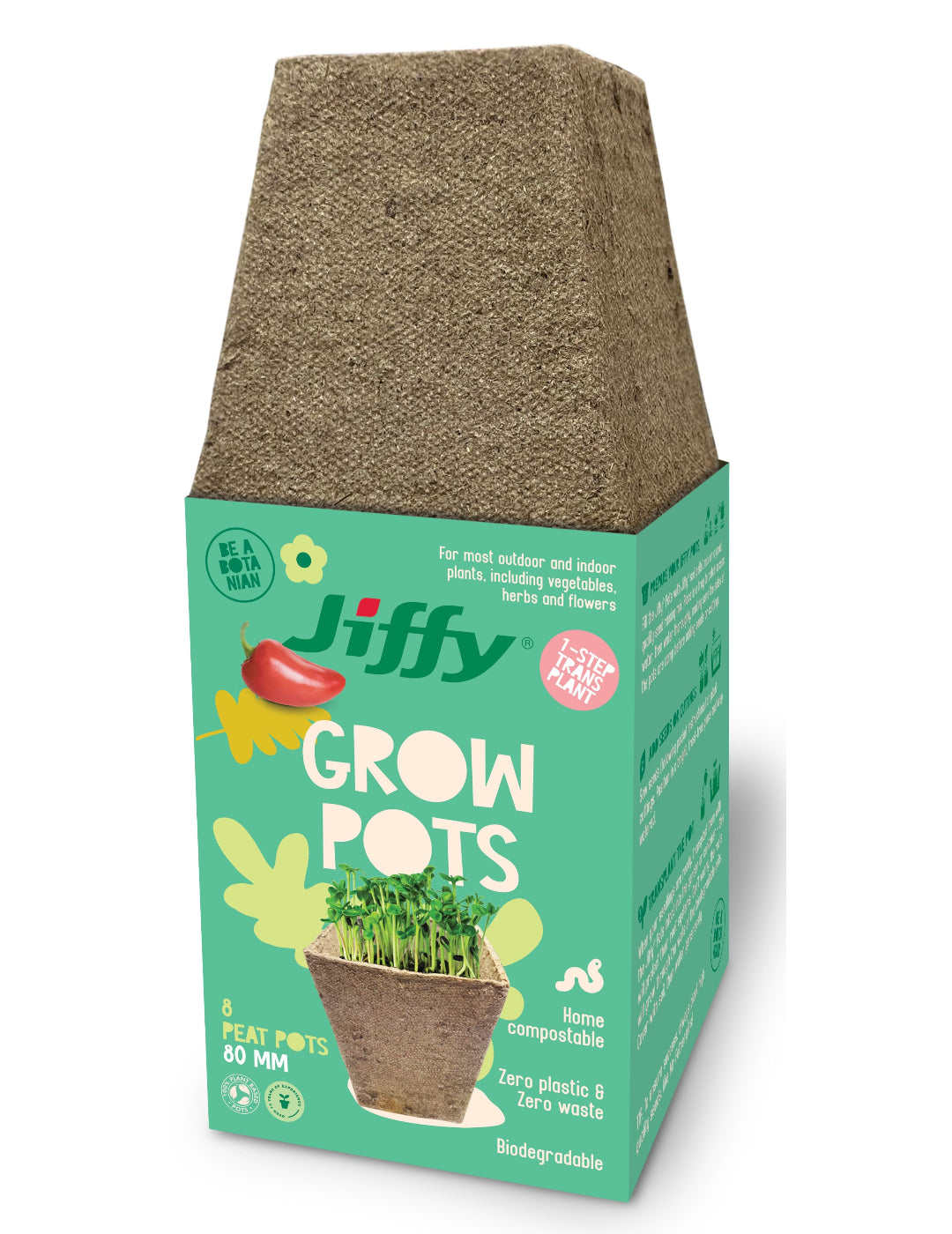 Jiffy 8cm Peat Pots (8 pots)