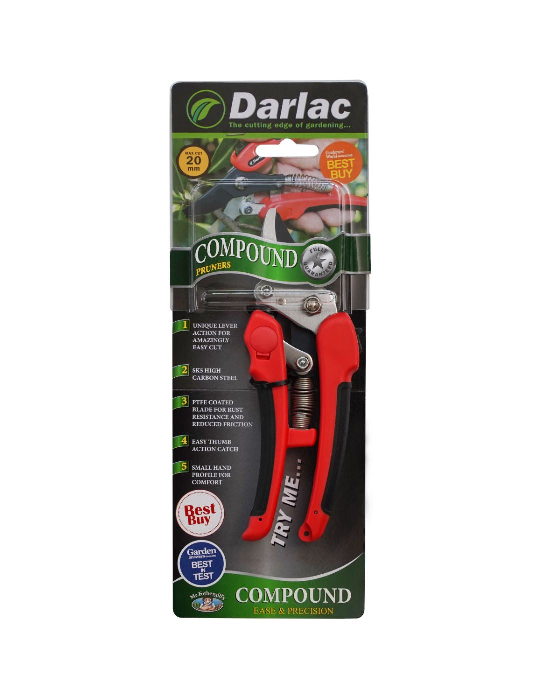 Darlac Compound Action Bypass Pruner Secateurs