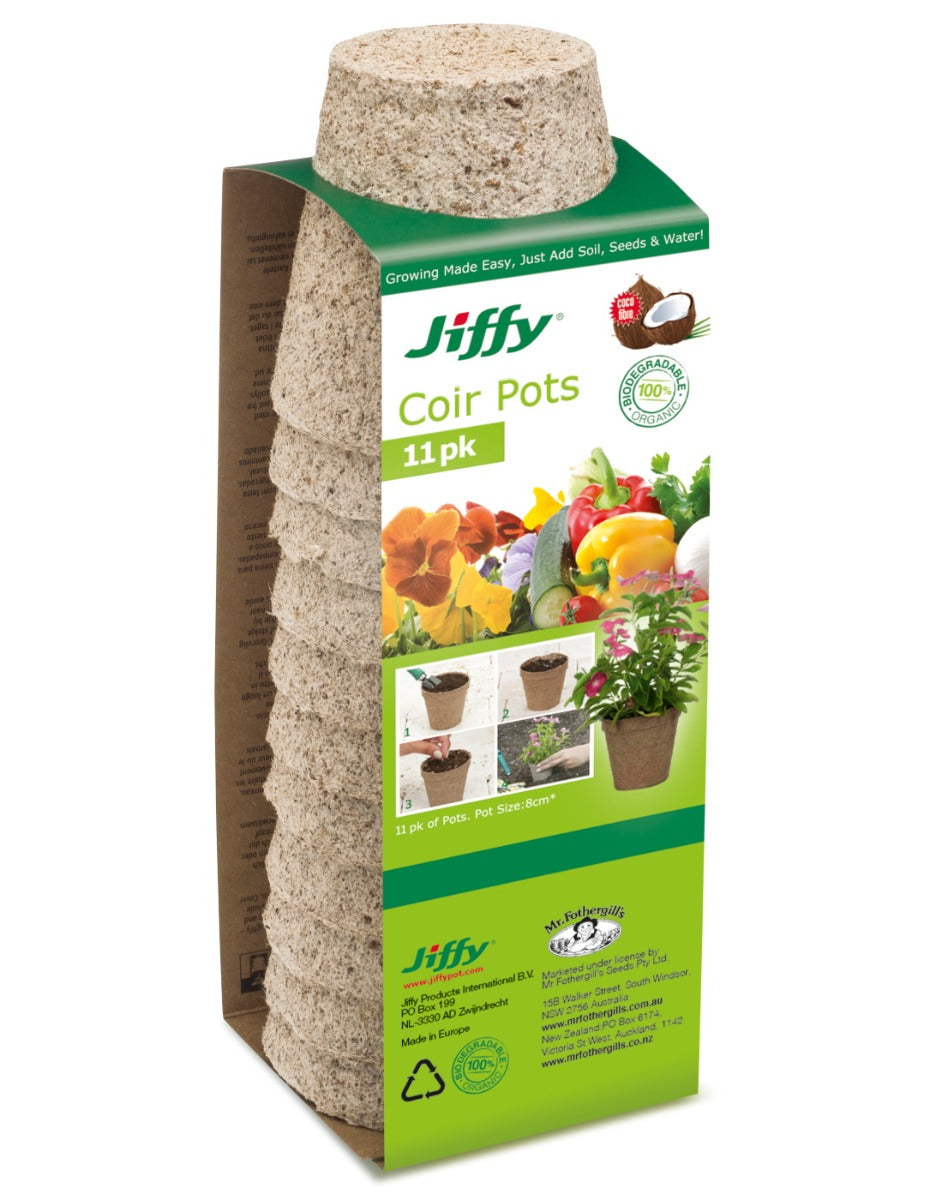 Jiffy 8cm Coir Pots (11 pots)